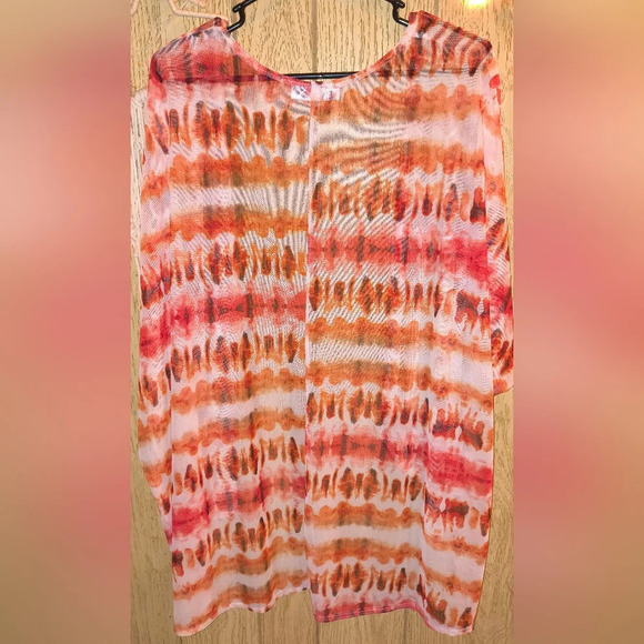 3/$15❤️C'EST LA VIE Plus Size See Through Style Kimono/Cover - Picture 2 of 2